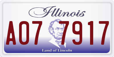 IL license plate A077917