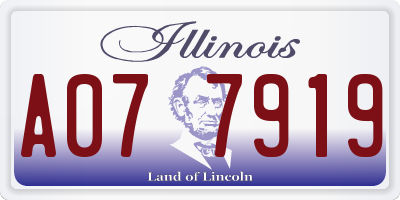 IL license plate A077919
