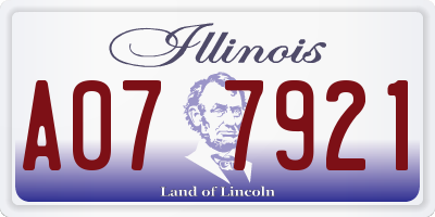 IL license plate A077921