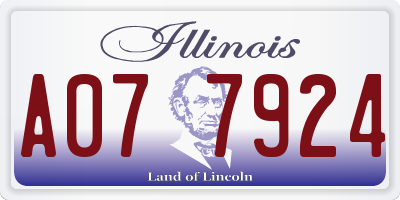 IL license plate A077924