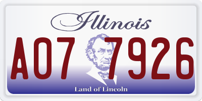 IL license plate A077926