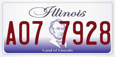 IL license plate A077928