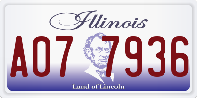 IL license plate A077936