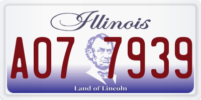 IL license plate A077939