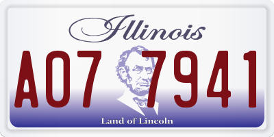IL license plate A077941
