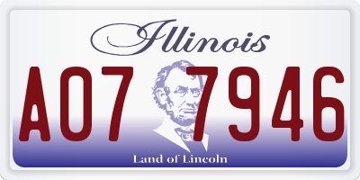 IL license plate A077946