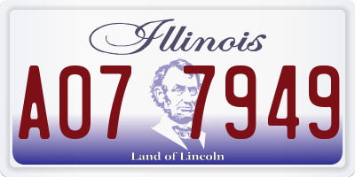 IL license plate A077949