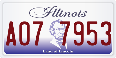 IL license plate A077953