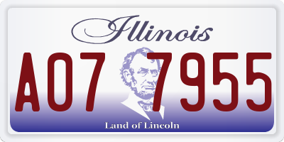 IL license plate A077955