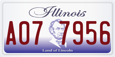 IL license plate A077956