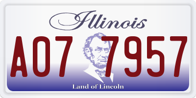IL license plate A077957