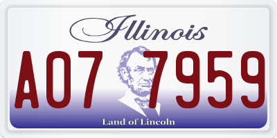 IL license plate A077959