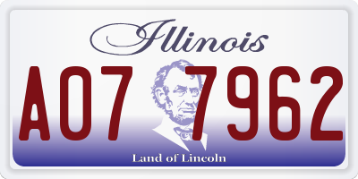 IL license plate A077962