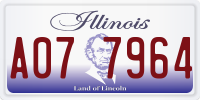 IL license plate A077964
