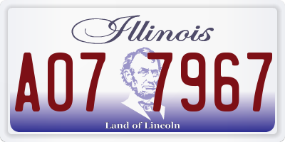 IL license plate A077967