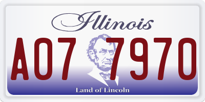 IL license plate A077970