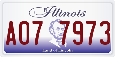 IL license plate A077973