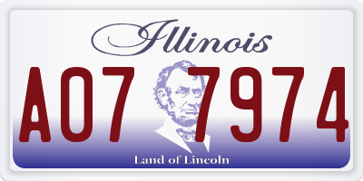 IL license plate A077974