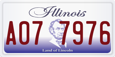 IL license plate A077976