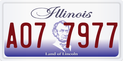 IL license plate A077977