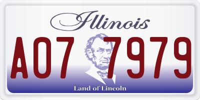 IL license plate A077979
