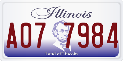 IL license plate A077984