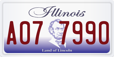 IL license plate A077990
