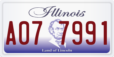 IL license plate A077991