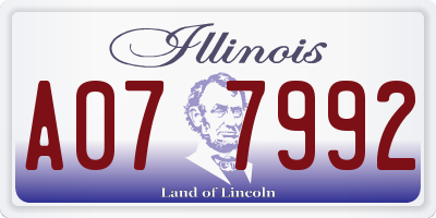 IL license plate A077992
