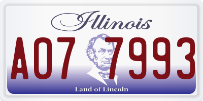 IL license plate A077993