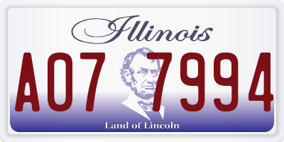 IL license plate A077994