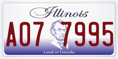 IL license plate A077995