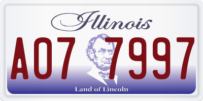 IL license plate A077997