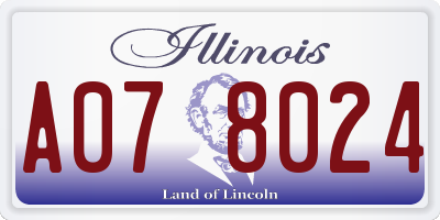 IL license plate A078024