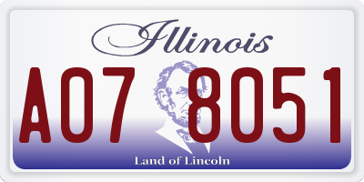 IL license plate A078051