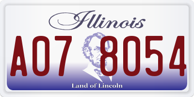 IL license plate A078054
