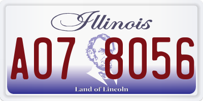 IL license plate A078056