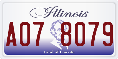 IL license plate A078079