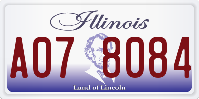 IL license plate A078084
