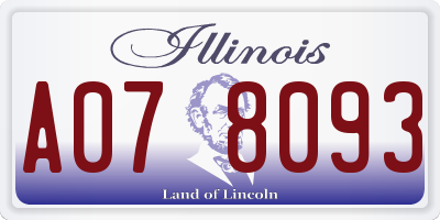 IL license plate A078093