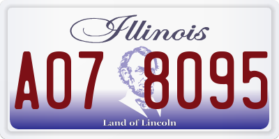 IL license plate A078095