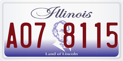 IL license plate A078115