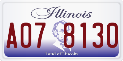 IL license plate A078130