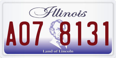 IL license plate A078131