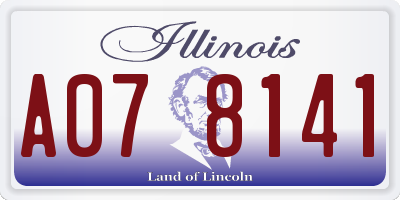 IL license plate A078141