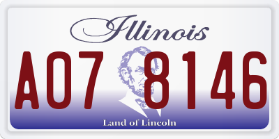 IL license plate A078146