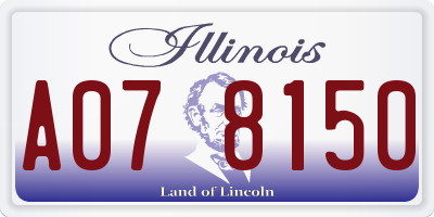 IL license plate A078150