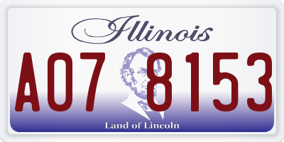 IL license plate A078153