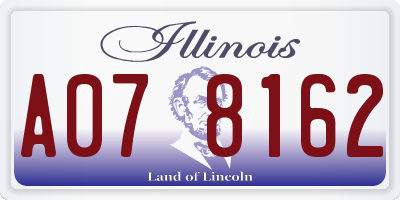 IL license plate A078162