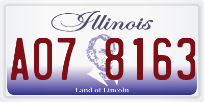 IL license plate A078163